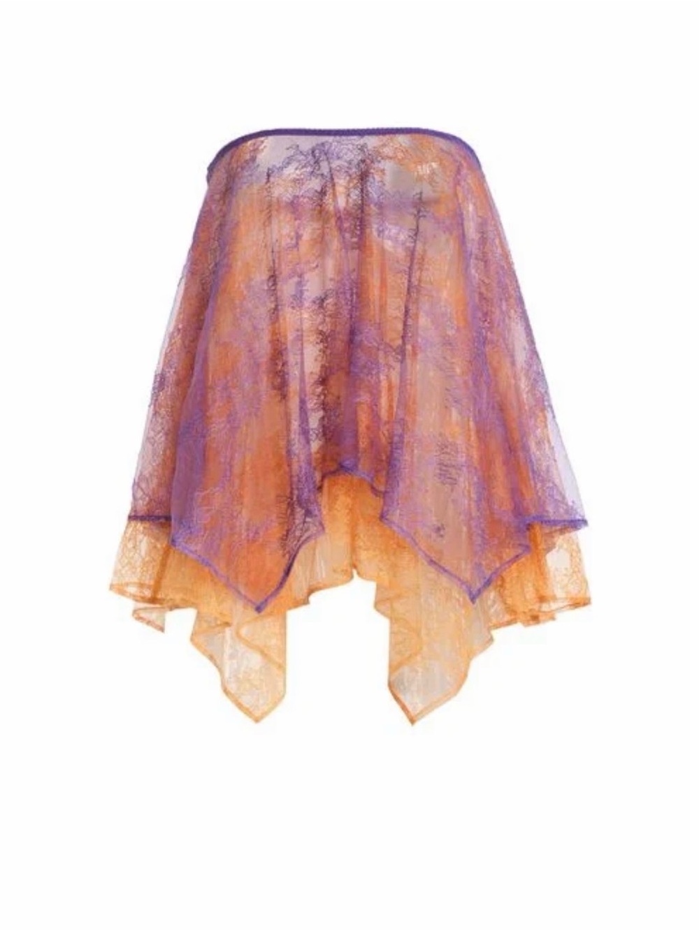 ThirdForm Purple Lace Overlay Women's strapless top